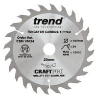 Trend CSB/15024 Craft Saw Blade 150mm X 24T X 20mm £19.33